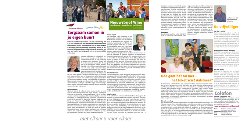 Nieuwsbrief WMO voor gemeente Uithhorn en gemeente Aalsmeer